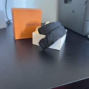 Louis Vuitton Black Monogram Leather Belt